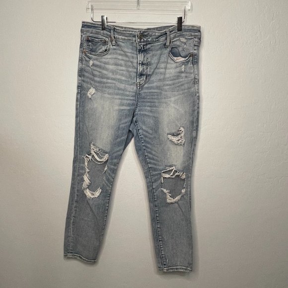 American Eagle Outfitters Denim - American Eagle Hi-Rise Distressed Jegging 20 Short #3